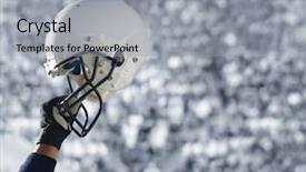  Presentation with football stadium - PPT layouts consisting of football helmet at stadium xxl background and a light gray colored foreground