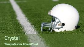  Presentation with football field - Beautiful presentation featuring football helmet on the field backdrop and a  colored foreground