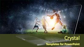  Presentation with football - Theme having football hottest moments background and a tawny brown colored foreground