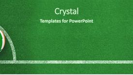  Presentation with coast line - Audience pleasing slide deck consisting of football in ivory coast colours backdrop and a forest green colored foreground