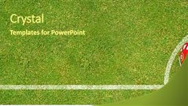  Presentation with brazil national colours - Colorful slide set enhanced with football in multi national colours backdrop and a tawny brown colored foreground