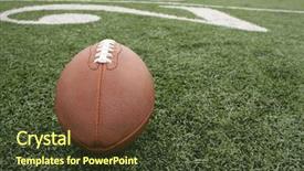  Presentation with dallas cowboys football - Amazing slide deck having football near the 20 yardline backdrop and a tawny brown colored foreground