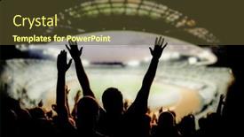  Presentation with soccer fans - Slides consisting of football-or-soccer-fans background and a tawny brown colored foreground