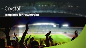  Presentation with soccer fans - Theme consisting of football-or-soccer-fans background and a tawny brown colored foreground