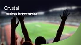  Presentation with soccer fans - Presentation having football-or-soccer-fans background and a  colored foreground