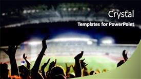  Presentation with soccer fans - Slides with football-or-soccer-fans background and a black colored foreground