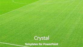  Presentation with soccer field - Amazing presentation theme having soccer field backdrop and a seafoam green colored foreground