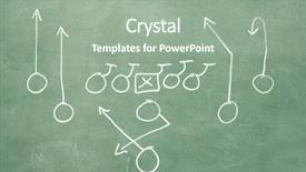  Presentation with play - Audience pleasing theme consisting of football play drawn on old backdrop and a gray colored foreground