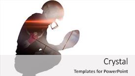  Presentation with football goal post american field - Beautiful slides featuring football player in attack stance backdrop and a  colored foreground