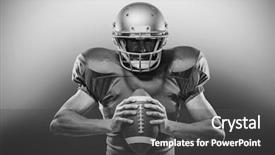  Presentation with american football - Colorful slide set enhanced with football player in red jersey backdrop and a dark gray colored foreground