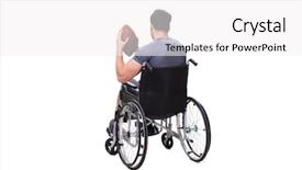  Presentation with injury - Presentation having football player recovering from injury background and a white colored foreground