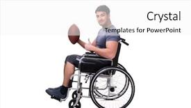  Presentation with injury - Audience pleasing slide deck consisting of football player recovering from injury backdrop and a white colored foreground