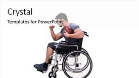  Presentation with injury - Beautiful slide deck featuring football player recovering from injury backdrop and a white colored foreground
