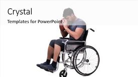  Presentation with football plays - Beautiful slide set featuring football player recovering from injury backdrop and a  colored foreground