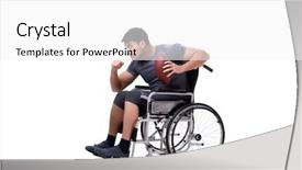  Presentation with injury - Colorful slide set enhanced with football player recovering from injury backdrop and a white colored foreground
