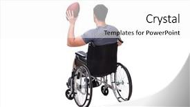  Presentation with football play diagram - Presentation theme featuring football player recovering from injury background and a white colored foreground