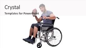  Presentation with football play diagram - Presentation theme featuring football player recovering from injury background and a white colored foreground