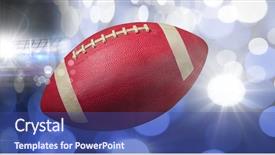  Presentation with football goal post american field - Theme enhanced with football player with stadium transition background and a ocean colored foreground