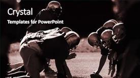  Presentation with college football - Presentation theme featuring brand new supply ship background and a ocean colored foreground