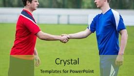  Presentation with football blue - Presentation with football players in blue background and a yellow colored foreground