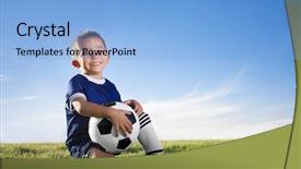  Presentation with football plays - Slides consisting of football plays - young hispanic soccer player smiling background and a light blue colored foreground