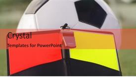  Presentation with football referee - PPT theme enhanced with soccer refree - football referee red and yellow background and a red colored foreground