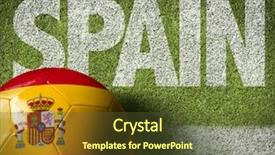  Presentation with soccer field - Beautiful presentation featuring football spanish - soccer field with the text backdrop and a tawny brown colored foreground