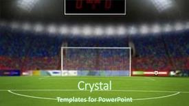  Presentation with football stadium - Presentation theme consisting of metal helmet and laser background and a  colored foreground.