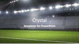  Presentation with football lights - Slides having football stadium in lights background and a gray colored foreground