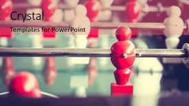  Presentation with football game security - Cool new slides with football table game with red backdrop and a  colored foreground
