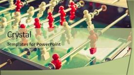  Presentation with football game security - PPT theme with football table game with red background and a  colored foreground