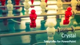  Presentation with game - Slide set with football table game with red background and a  colored foreground