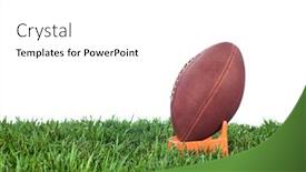  Presentation with waiting - PPT theme enhanced with football-tee-on-green-grass background and a white colored foreground