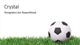  Presentation with meadow - Cool new PPT layouts with grass football - fine green meadow backdrop and a white colored foreground