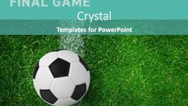  Presentation with football tournament - PPT theme enhanced with football-tournament-final-game-text background and a teal colored foreground