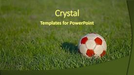  Presentation with pattern - Beautiful PPT theme featuring football with generic pattern on the grass backdrop and a tawny brown colored foreground