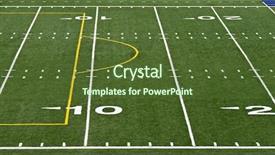  Presentation with drought tolerant yard including chaparral - Presentation theme with football yard lines background and a tawny brown colored foreground