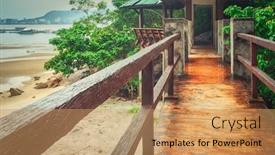  Presentation with malaysia national day - Cool new PPT layouts with footbridge-at-penang-national-park backdrop and a coral colored foreground