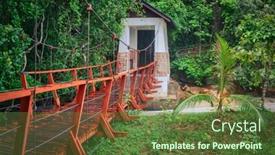  Presentation with malaysia national day - Theme enhanced with footbridge-at-penang-national-park background and a tawny brown colored foreground