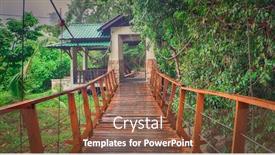  Presentation with malaysia national day - Beautiful slide deck featuring footbridge-at-penang-national-park backdrop and a tawny brown colored foreground