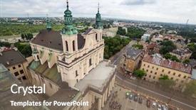  Presentation with architecture old - Cool new slide deck with foothpath - architecture of old town backdrop and a  colored foreground