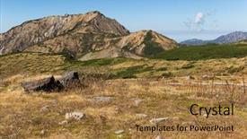  Presentation with beauty beautiful autumn in japanese - Beautiful PPT theme featuring foothpath - japanese tateyama in autumn season backdrop and a  colored foreground