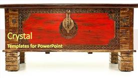  Presentation with hope - Colorful slide set enhanced with footlocker - worn distressed wooden hope chest backdrop and a  colored foreground