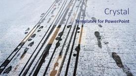  Presentation with footprints - PPT layouts featuring footprints-and-bicycle-traces background and a lemonade colored foreground