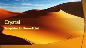  Presentation with footprints sand - Slide set enhanced with footprints at sunrise sahara desert background and a tawny brown colored foreground