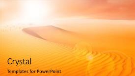  Presentation with sand dunes - PPT layouts enhanced with footprints blue beach - sand dunes background and a light gray colored foreground