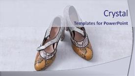  Presentation with pattern - Amazing presentation theme having womens footwear - women' fashionable snake pattern designed backdrop and a  colored foreground