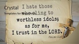  Presentation with bible psalms - Theme having for me i trust background and a mint green colored foreground