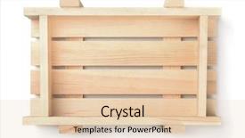  Presentation with empty palm fruit bunch - Beautiful PPT theme featuring fora da caixa - top view of empty wooden backdrop and a lemonade colored foreground