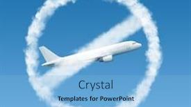  Presentation with blue global - Cool new PPT theme with forbbiden-sign-from-clouds backdrop and a light blue colored foreground